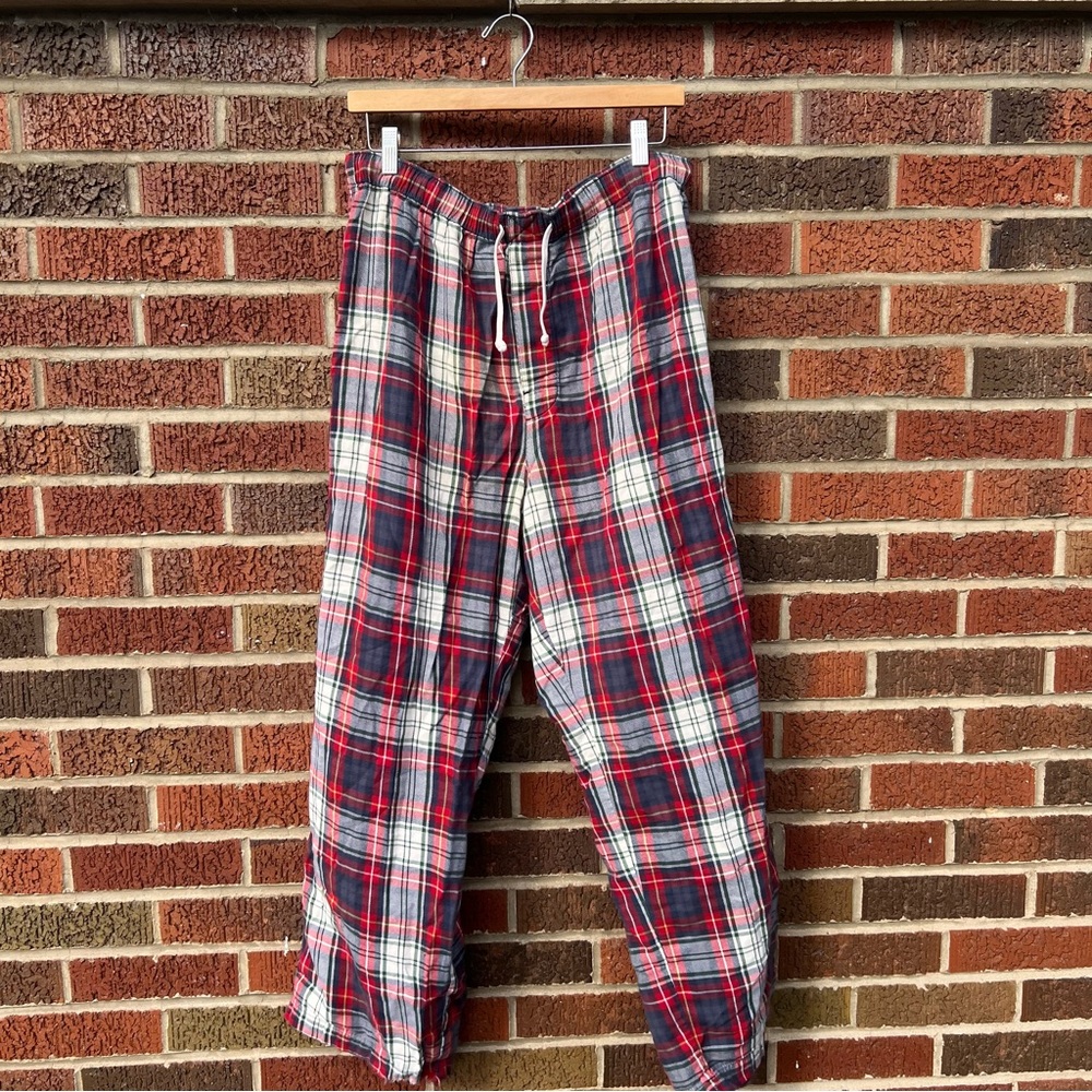 Old Navy Blue Red and White Plaid Men’s Pajama Pants
